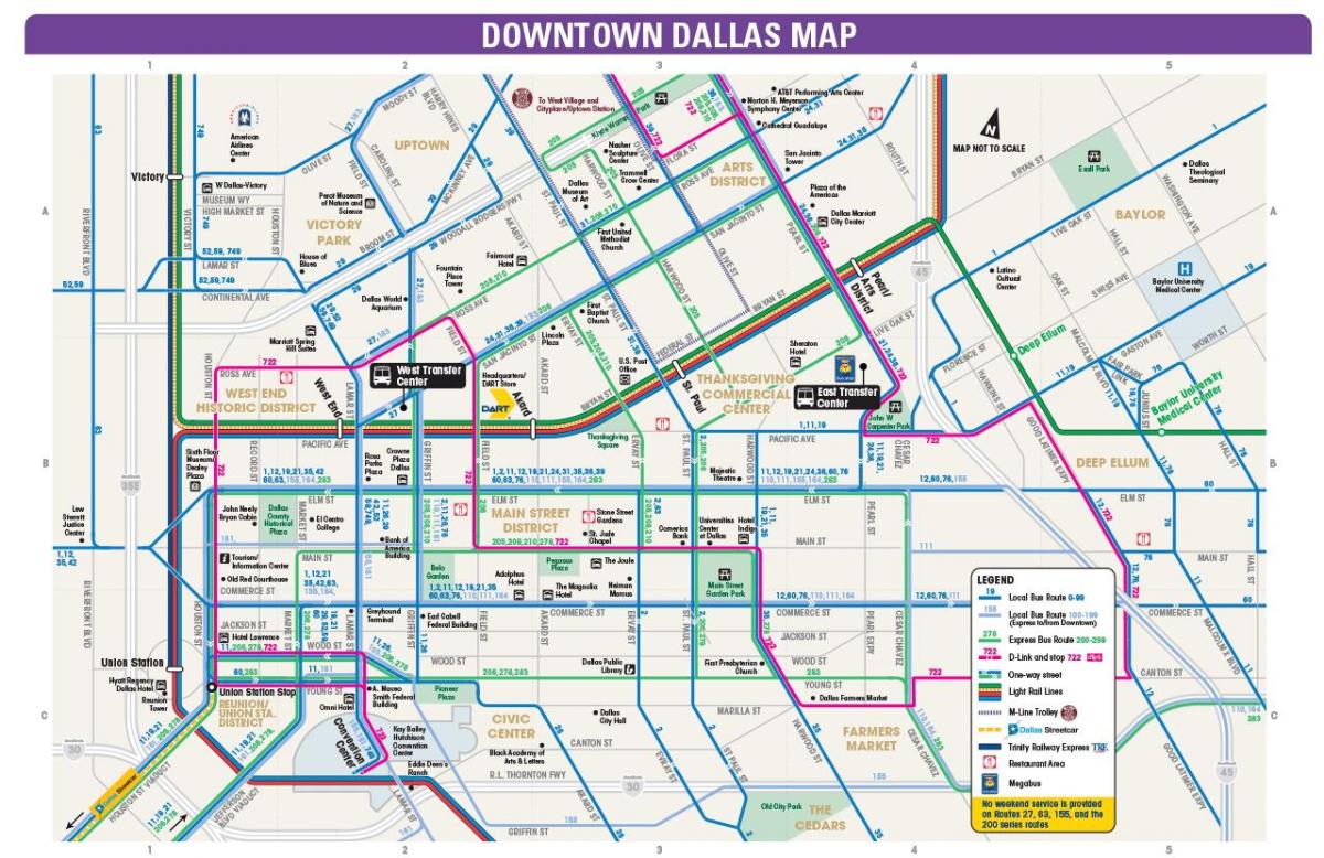 Dallas busslinjer karta