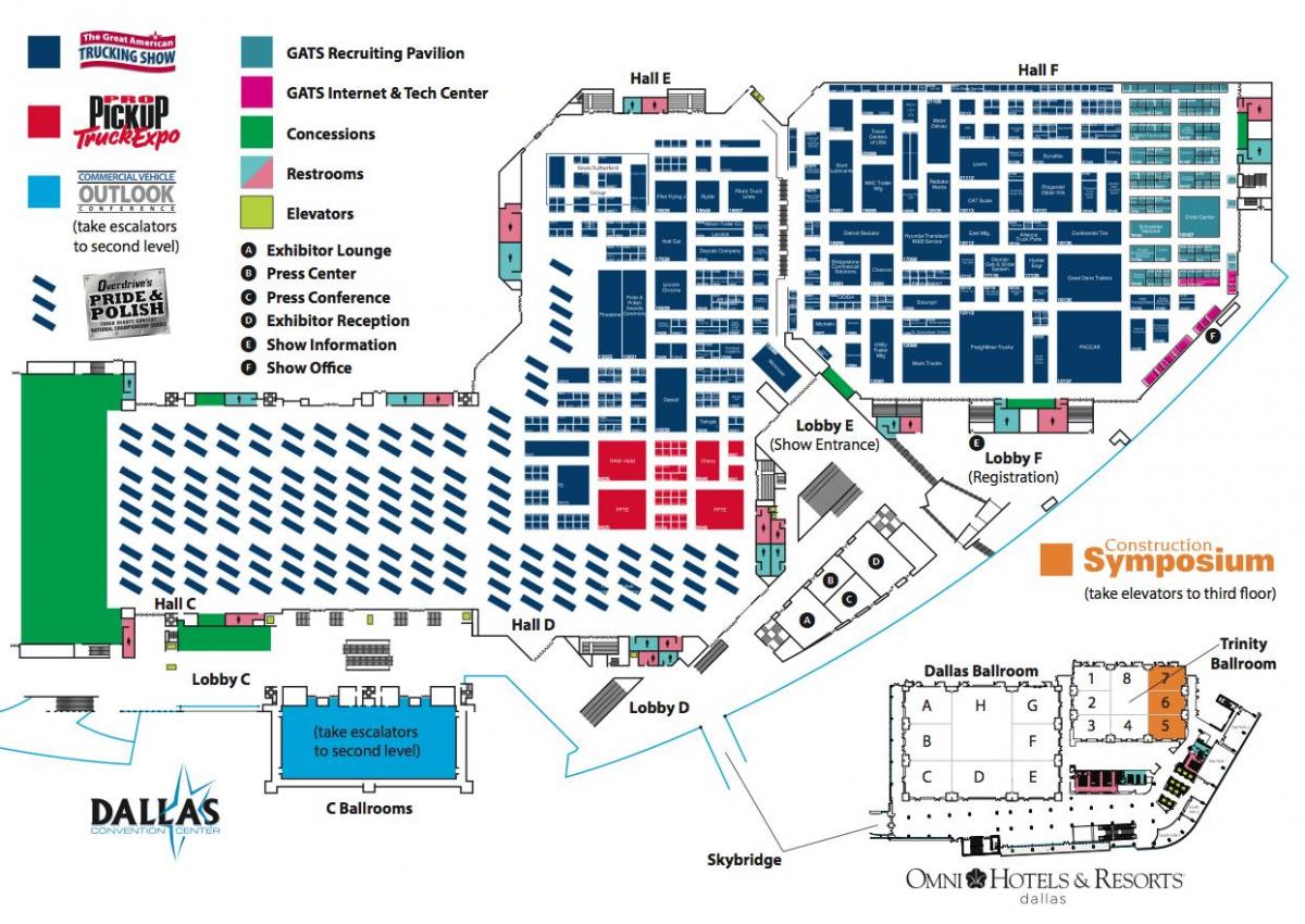 karta över Dallas convention center
