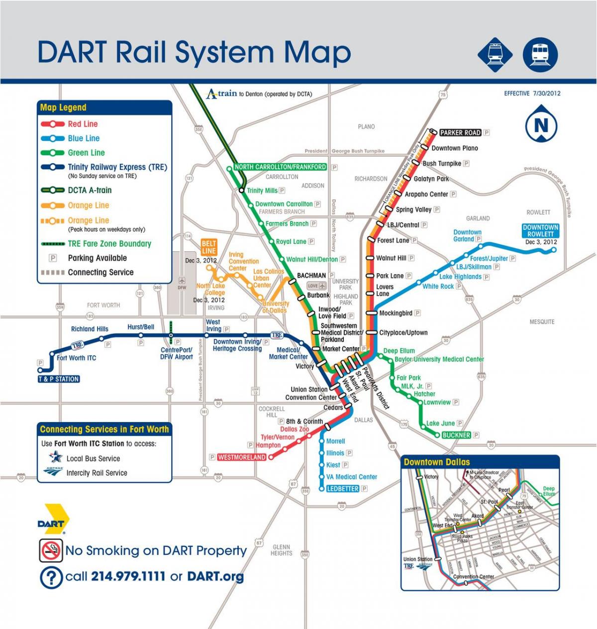 light rail-Dallas karta