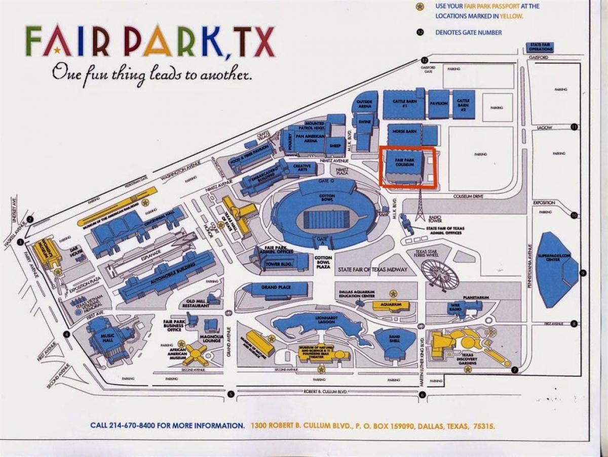 Fair Park parkering karta