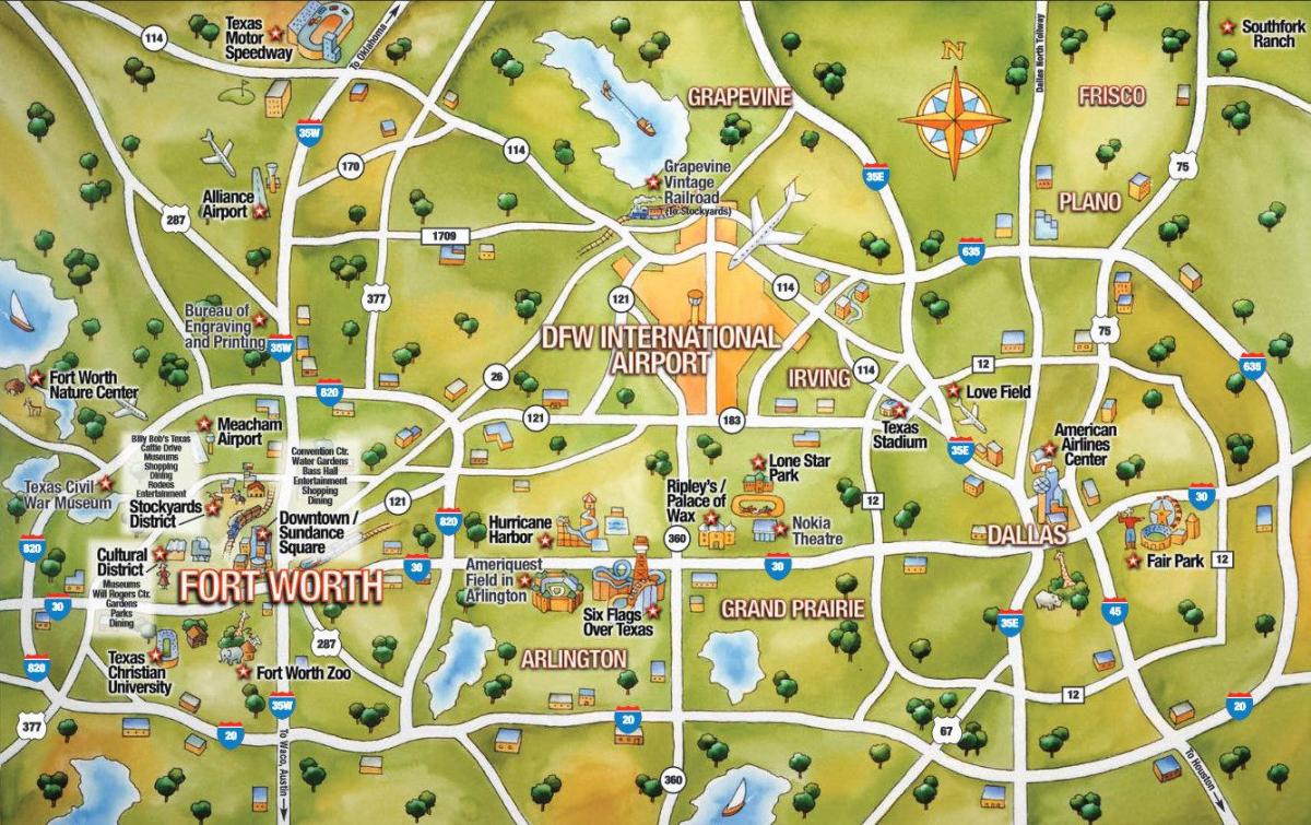 DFW stadskarta