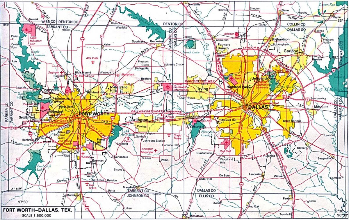 karta över north Dallas