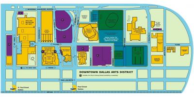 Karta över Dallas arts district