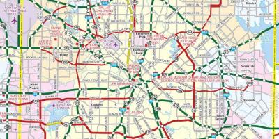 Karta över Dallas förorter