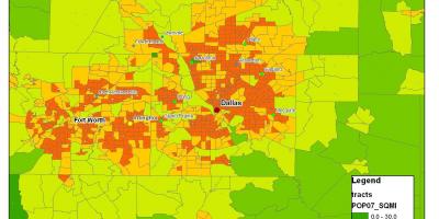 Karta över Dallas metroplex