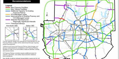 Dallas avgiftsbelagda vägar karta