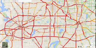Karta över Dallas trafik