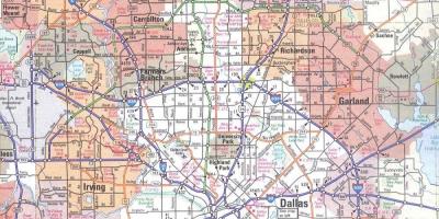 Karta över Dallas Texas