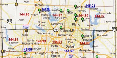 Dallas Texas postnummer karta