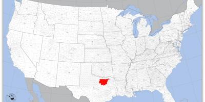 Dallas på kartan över usa