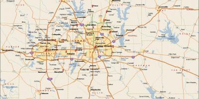 Dallas Fort Worth metroplex karta
