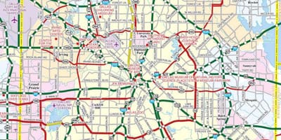 Dallas city karta